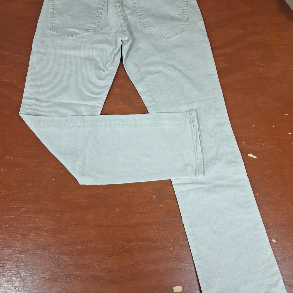 Buffalo David Bitton Men's Light Gray Slim Straight Jeans